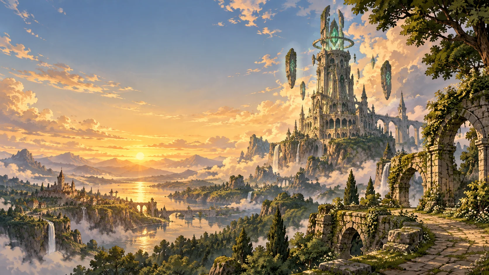 La vallée d'Helixia et sa tour